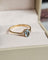 Bague 52 Bague or jaune, aigue-marine, diamants 58 Facettes 698