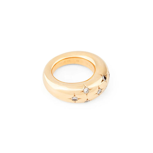 Bague 51.5 Bague jonc de la Maison Chaumet ornée de diamants 58 Facettes 1