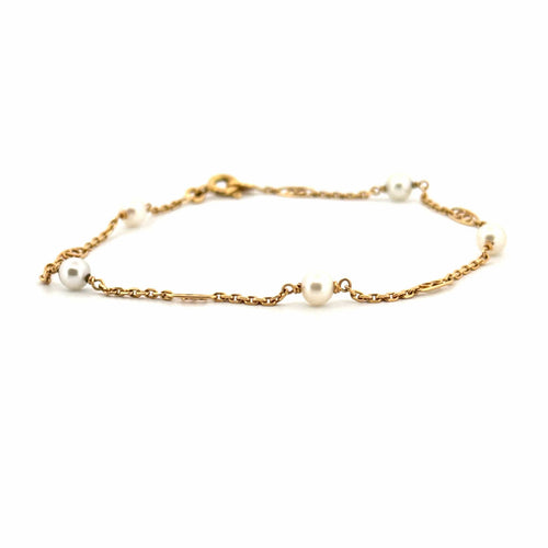 Bracelet Bracelet or jaune et perles 58 Facettes BRA-GS38466