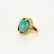 Bague 47 Bague moderniste en or jaune et amazonite 58 Facettes CAN11091