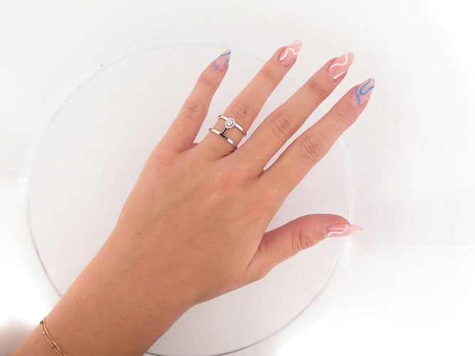 Bague 53 bague MESSIKA glam'azone 2 rangs en or blanc diamant 58 Facettes 261039