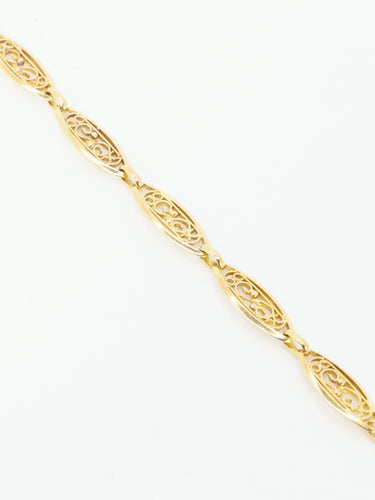 Bracelet Bracelet chaîne maille filigrane or jaune 58 Facettes 1152.1