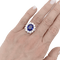 Bague 52 Bague "Pompadour" or blanc, diamants, saphir. 58 Facettes 34460