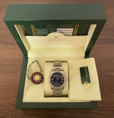 Rolex Air King 34mm fond bleu 58 Facettes