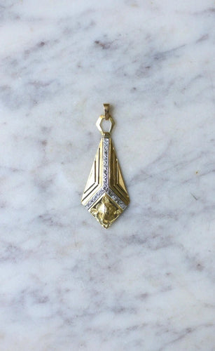 Pendentif Pendentif Art Déco Diamants Or Jaune et Platine 58 Facettes