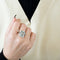 Bague 56 BAGUE OR, DIAMANTS & AIGUE-MARINE. 58 Facettes BO/240032