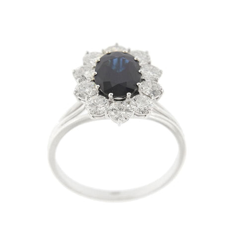 Bague Bague avec saphir et diamants 58 Facettes 29746