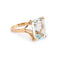 Bague 57.5 Bague or jaune, Aigue-Marine Rectangle 10 Carats 58 Facettes B383