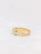 Chevalière Art Deco or platine diamant taille ancienne 0,4ct