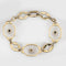 Bracelet Bracelet vintage Art Déco en émail doré avec diamant et verre camphré 58 Facettes G14231