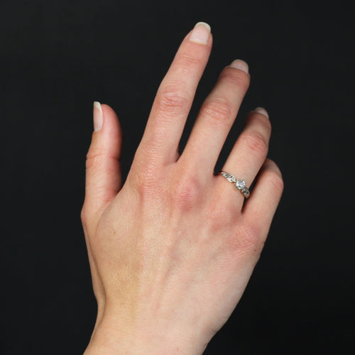 Bague 55 Bague solitaire ancien 58 Facettes 24-168