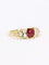 Bague 53 Bague vintage rubis coussin diamants or jaune 58 Facettes 1109.3