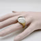 Bague 54.5 Bague H. Stern en or 18 carats avec pierres dorées et cristal de roche 58 Facettes A2000N