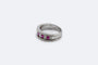 Bague 17 / Oro Bianco Jonc Damiani en or blanc avec diamants et rubis 58 Facettes ANL682