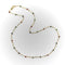 Collier Chaîne à maillons Figaro en or 14 carats avec perles en émail coloré 58 Facettes A2003Y