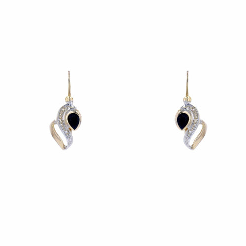 Boucles d'oreilles Boucles d'oreilles saphirs deux ors en dormeuses 58 Facettes CVBO33