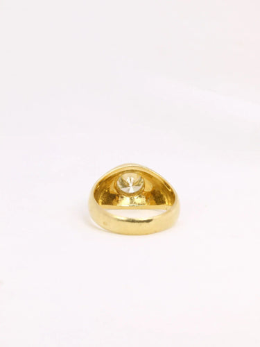 Bague 55 Bague jonc or diamant champagne 1,4 ct 58 Facettes J309