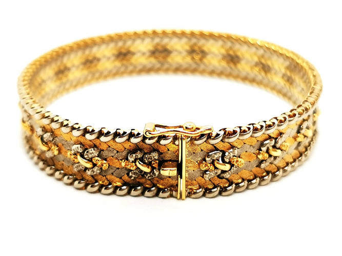 Bracelet Bracelet Maille fantaisie Or jaune, Or blanc, Or rose 58 Facettes 1649057CN