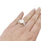 Bague 52 Bague or blanc, diamant taille émeraude 4 cts. 58 Facettes 31294