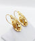 Boucles d'oreilles Dormeuses victoriennes XXL or jaune formant une feuille et un fruit finement ciselés (circa 1900) 58 Facettes A04930