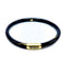 Bracelet SOHO 18K Gold Black Enamel Calligraphic Stripe Bangle Bracelet 58 Facettes
