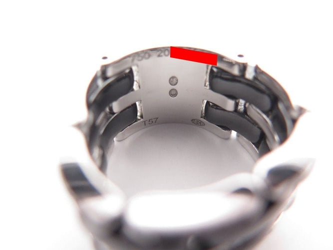 Bague 57 bague CHANEL ultra gm ceramique noire or diamants 58 Facettes 259938