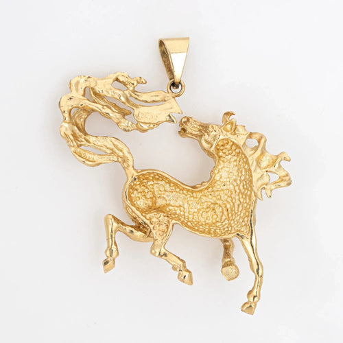 Pendentif Pendentif Cheval Sauvage Vintage Or jaune 58 Facettes G13175