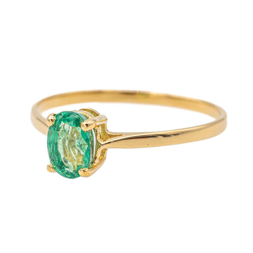 Bague 54 Bague Solitaire Or jaune Emeraude 58 Facettes 3447711CN