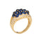 Bague 54 Bague en or jaune 18 carats, saphir cabochon et diamant, taille 6,75. Bijou vintage raffiné. 58 Facettes G14083
