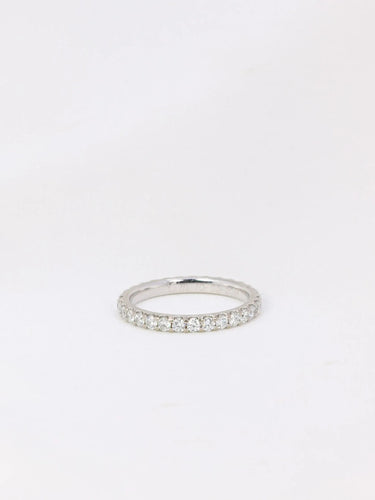 Alliance américaine or blanc diamants 0,9 ct