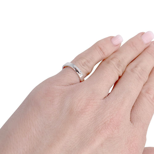 Bague 47 Bague Chaumet , "Alliance Liens Evidence", platine, diamants. 58 Facettes 32193