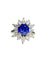 Bague 49 Bague en or blanc 18k ornée d'un saphir Birman non chauffé 58 Facettes