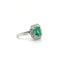 Bague 53 Bague Marguerite Or blanc Émeraude 1,69 carats et Diamants 58 Facettes 1.0000493/1