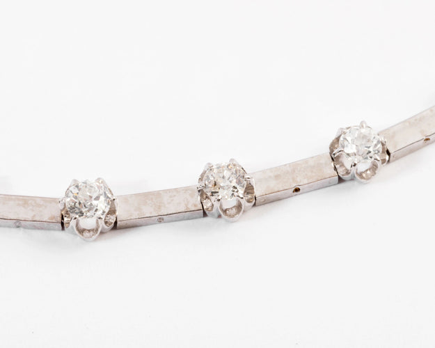 Collier collier en diamant et or gris des 1960 58 Facettes 1