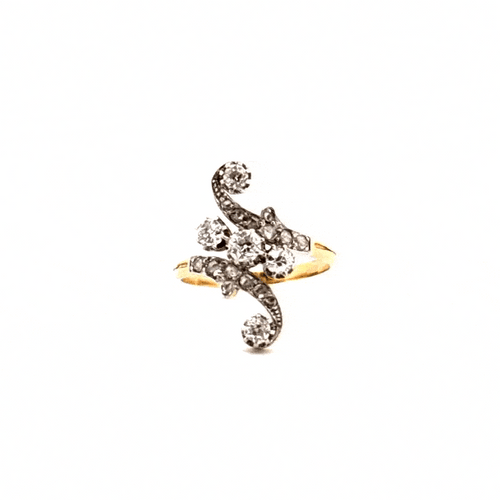 Bague 54 Bague Toi et Moi Or Jaune & Diamants 58 Facettes 20-GS32904