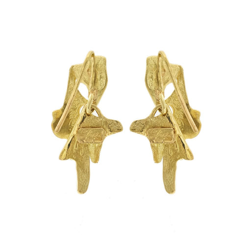 Boucles d'oreilles Boucles d'oreilles pendantes feuilles 58 Facettes 34516