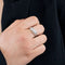 Bague 58 Bague jonc or blanc et diamants 58 Facettes GU188