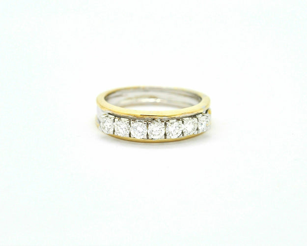 Bague Bague Rivière Recarlo en or blanc et jaune 58 Facettes