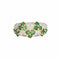 Bague 49 Bague zigzag en or jaune, émeraude et diamants des années 80 58 Facettes G13950