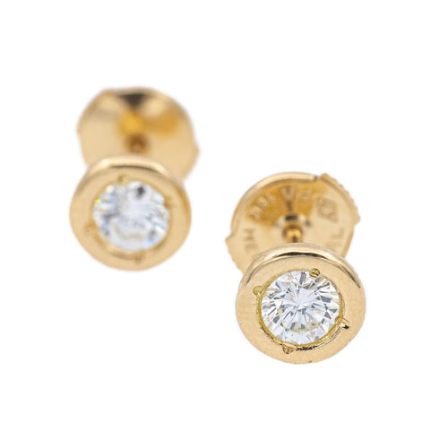 Boucles d'oreilles Boucles d'oreilles Puces Or jaune Diamant 58 Facettes 2340393CN