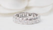 Bague 51 Alliance américaine ancienne en platine et diamants 58 Facettes 31882
