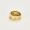 Bague 55 Bague jonc or jaune et gris, saphir et diamants 58 Facettes PER1277