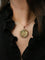 Pendentif AUGIS - Médaille amour arabesques plus qu'hier moins que demain or jaune, rubis 58 Facettes J557