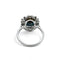 Bague 53 Bague marguerite en platine centrée d’un saphir entouré de diamants. 58 Facettes