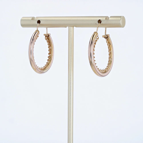 Boucles d'oreilles Boucles d'oreilles créoles or rose 58 Facettes 24-339