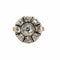 Bague Ensemble bague et boucles d'oreilles victoriennes en or et argent avec diamants 58 Facettes