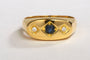 Bague 54 Bague Or jaune Saphir 58 Facettes 00208CN