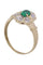 Bague 58 Bague marguerite émeraude et diamants 58 Facettes 091051