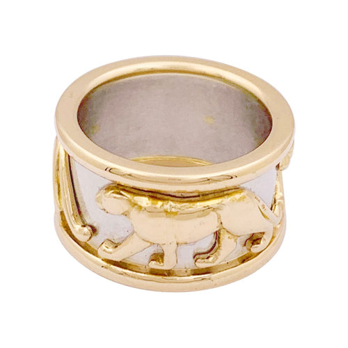 Bague 54 Bague bandeau Cartier, "Pharaon Panthère", deux ors. 58 Facettes 34049
