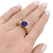 Bague 60 Bague vintage O.J. Perrin or jaune, diamants, saphirs. 58 Facettes 34239